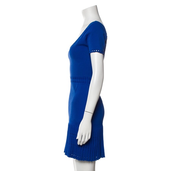 Sandro Blue  Scoop Neck mini Dress - Picture 2 of 3
